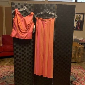 Coral 2 piece shirt and skirt